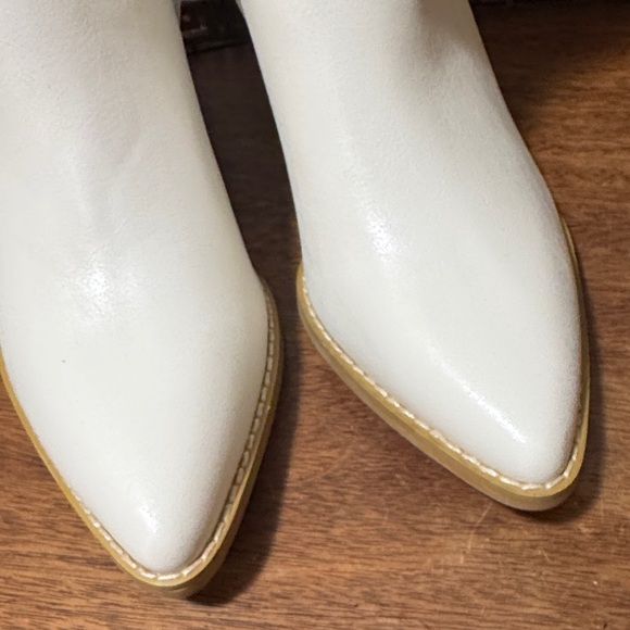 Altar'd State White Cowboy Cowgirl Western Heeled Boots - Picture 2 of 8